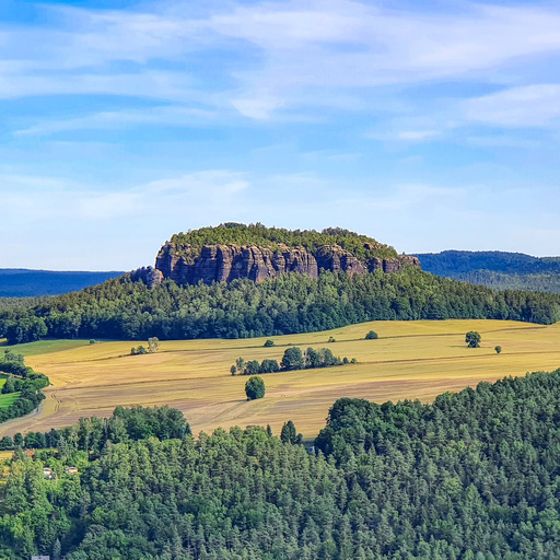 Wzgórze Pfaffenstein - widok z twierdzy Königstein